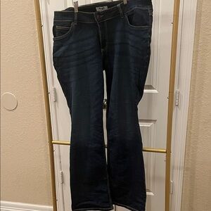 Wrangler Dark Blue Mid Rise BootCut  Jeans